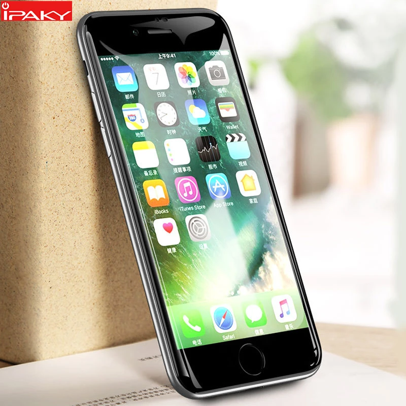 Защита экрана IPAKY для iPhone 8 7 6 X XS XR MAX полностью закаленное стекло Plus защита