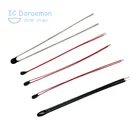 Термистор MF52B MF52D NTC 10K, 100K, терморезистор B3950, B3435, 50 мм, 60 мм, 80 мм, 100 мм, сопротивление, красный, черный, 10 шт.