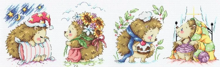 

MM Counted Cross Stitch Kit Fan blowing a fan Handmade Needlework For Embroidery 14ct Cross Stitch Color SODA G154