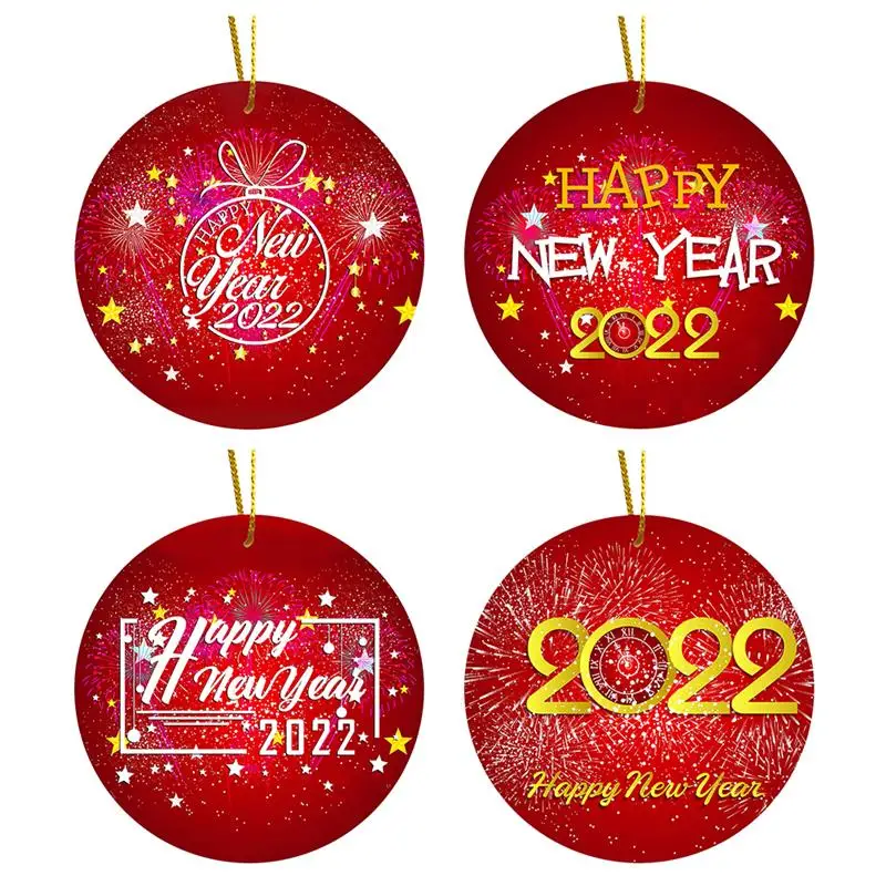 

4 Pcs Christmas Decoration Christmas Pendant Wooden Christmas Tree Ornaments Home Decorations Christmas Ornaments