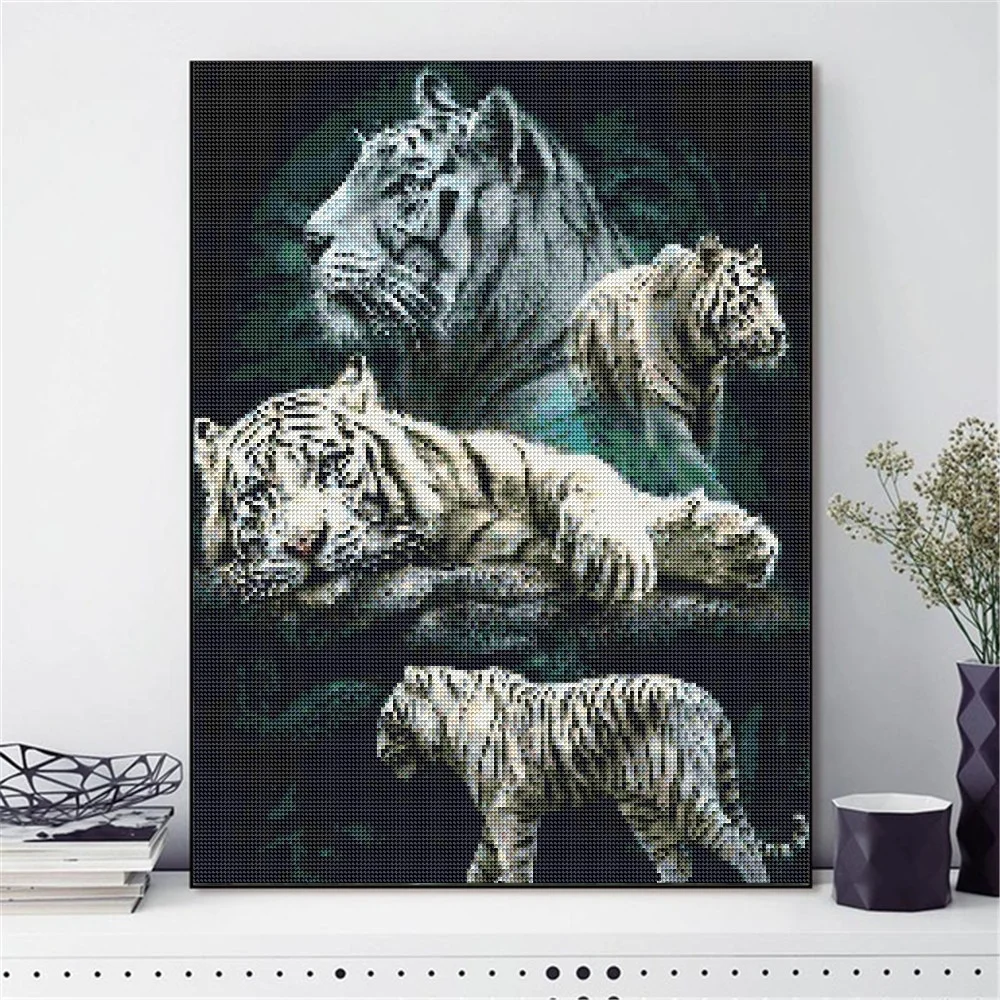 Тигр 5D DIY алмазная живопись мультфильм Алмазная вышивка животное ремесло