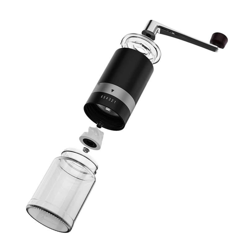 

Zigo Manual Coffee Grinder With Spoon,Hand Bean Grinder,Handmade Coffee Bean Mill,Portable Office Kitchen Tools