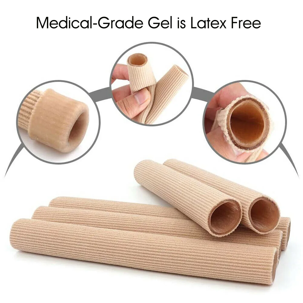 Silicone Tube Toe Gel Protector Cover Soft Cushion Pad Cap Can Be Cut Finger Pain Relief Protection Foot Care Sleeve | Красота и