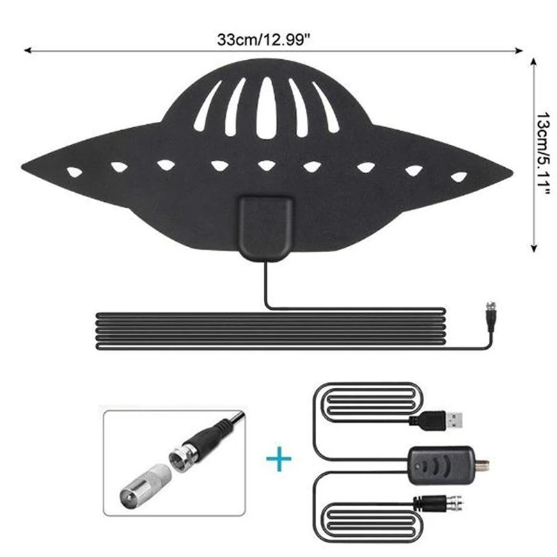 Антенна для ТВ усиленная 80 миль УКВ/УВЧ HD | Электроника