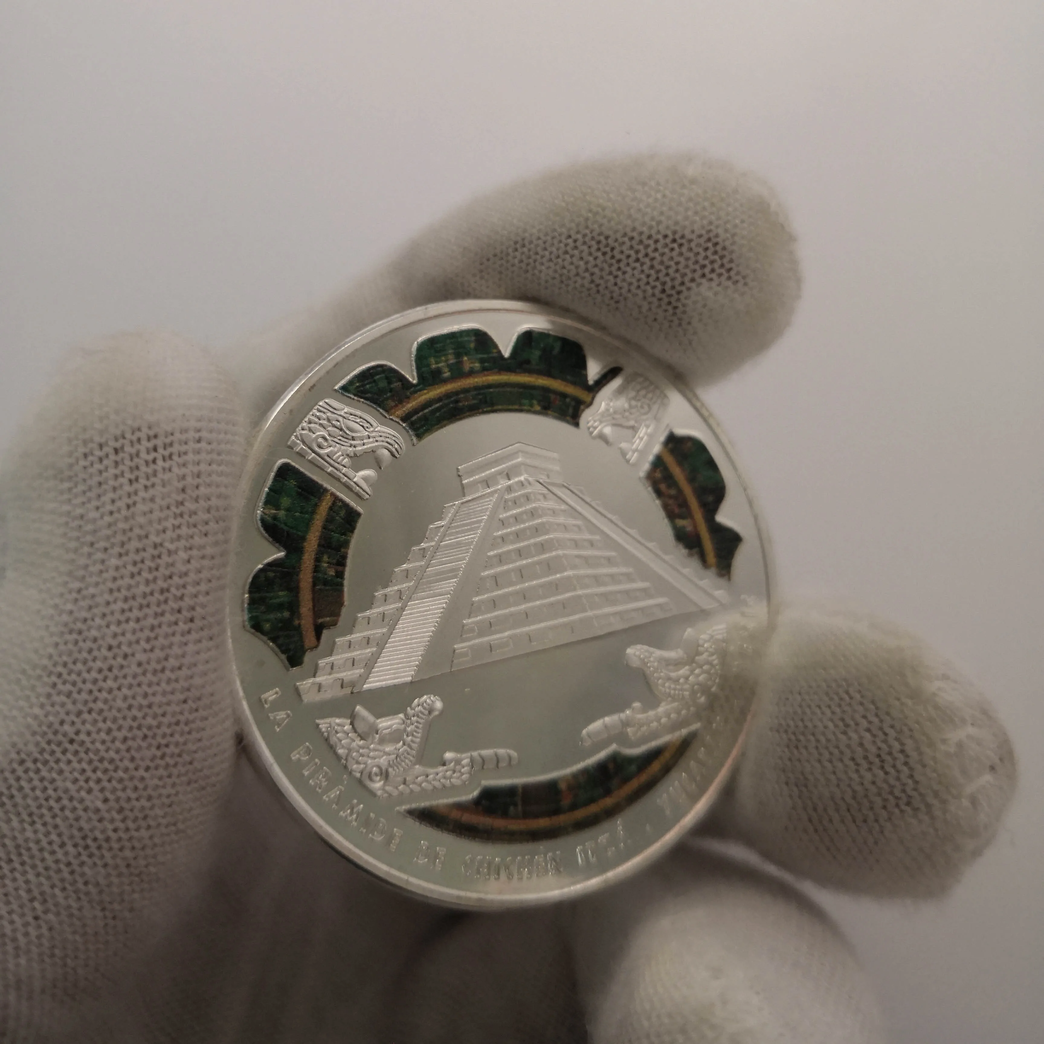 Посеребренная монета Maya мексиканская пророчество майя календарь антикварные