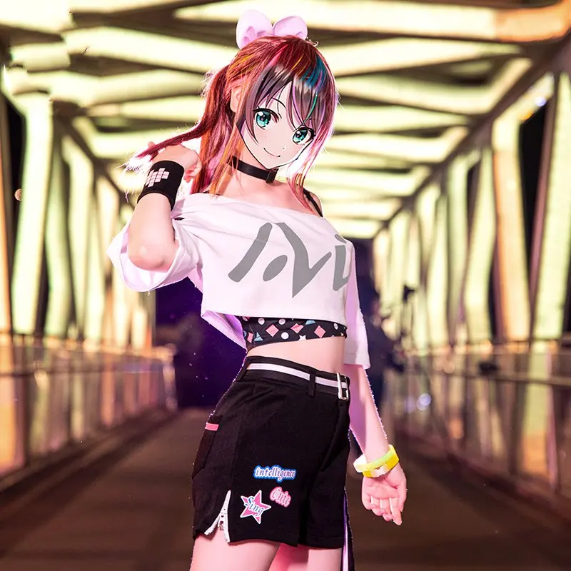 Костюм для косплея Kizuna AI 1 й костюм концерта в прямом эфире комплект канала Ай Чан