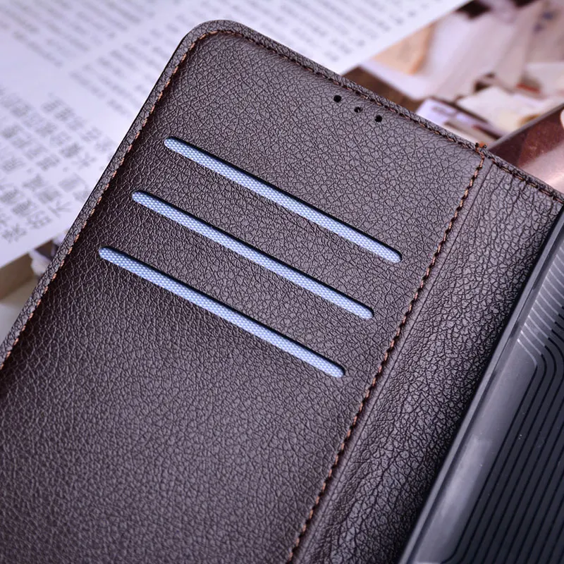 Роскошный кожаный чехол для Huawei Honor 8 Pro без магнита бизнес дизайн с 3 слотами карт