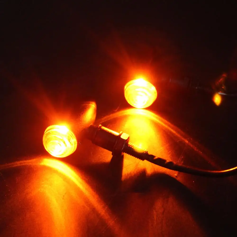 

4Pcs Bullet Universal Motorcycle Turn Signals Indicator Light Amber Smoke For Harley Sportster Bobber Mini Chopper