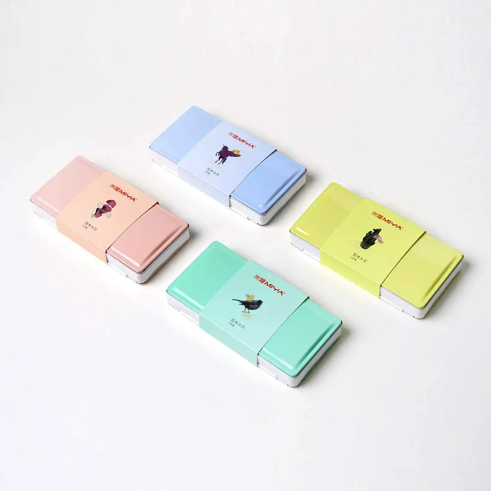 MIYA HIMI однотонная палитра акварельных оттенков портативный дорожный набор красок