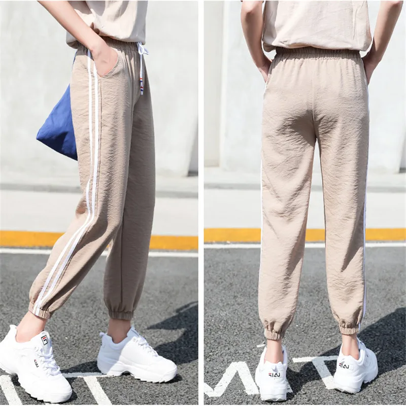 Высокая брюки с высокой талией для женщин джоггеры быстросохнущие не может