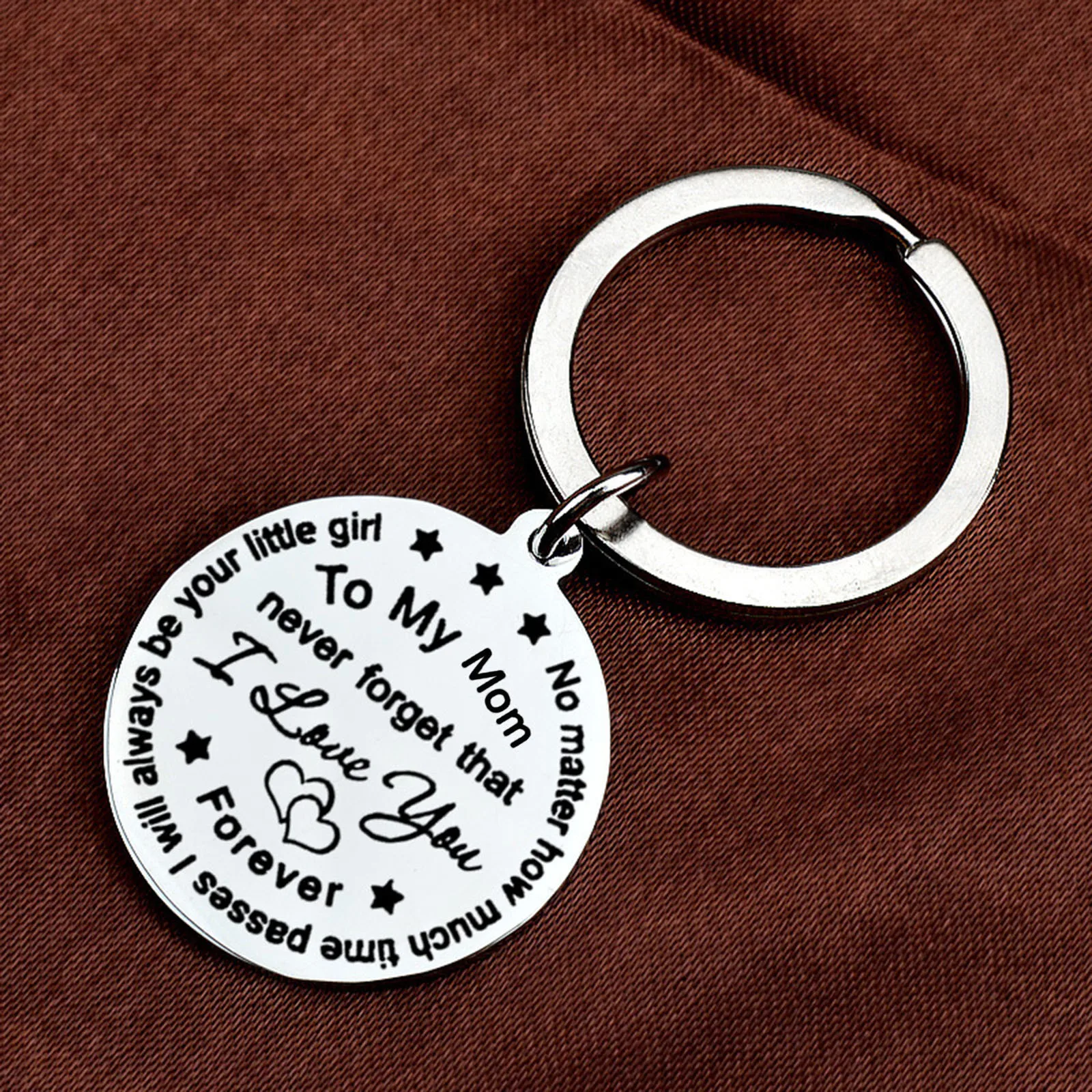 

To My Mom Mother's Day Stainless Steel Keychain Is The Best Gifts For Mom Family Commemorative Items Memorial Gift