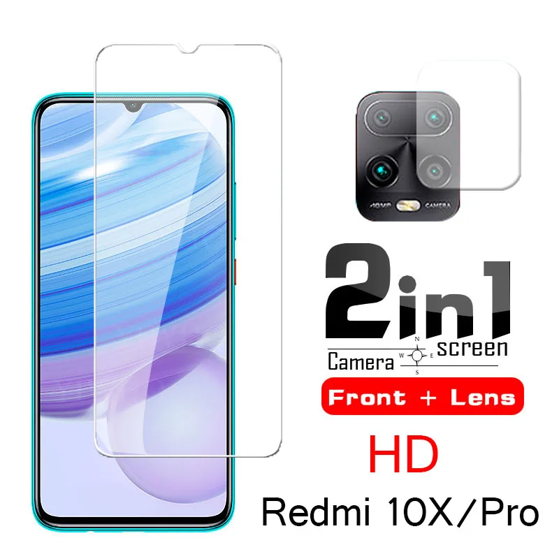 Защитное стекло 2 в 1 для Xiaomi Redmi 10X Pro 5G закаленное объектива камеры Xiami 10 X 5g 10xPro |