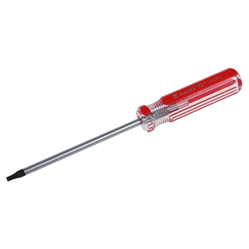 

GTBL Red Clear Plastic Handle T15 Security Torx Screwdriver Tool