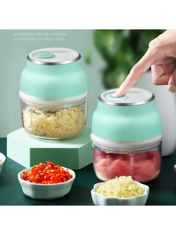 Satılık Mini Taşınabilir Elektrikli Sarımsak Speedy Chopper Spiral Parçalayıcı Mutfak Robotu USB