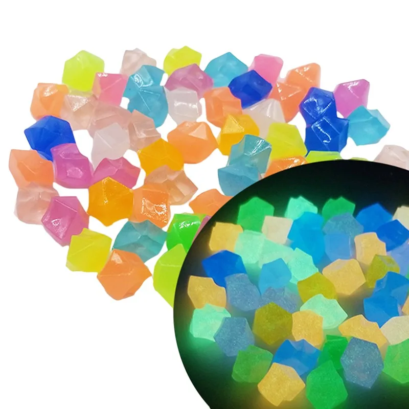 

Garden Decor Luminous Stones Glow In Dark Decorative Pebbles Outdoor Fish Tank Decoration Pebble Rocks Aquarium Mix Color 300pcs