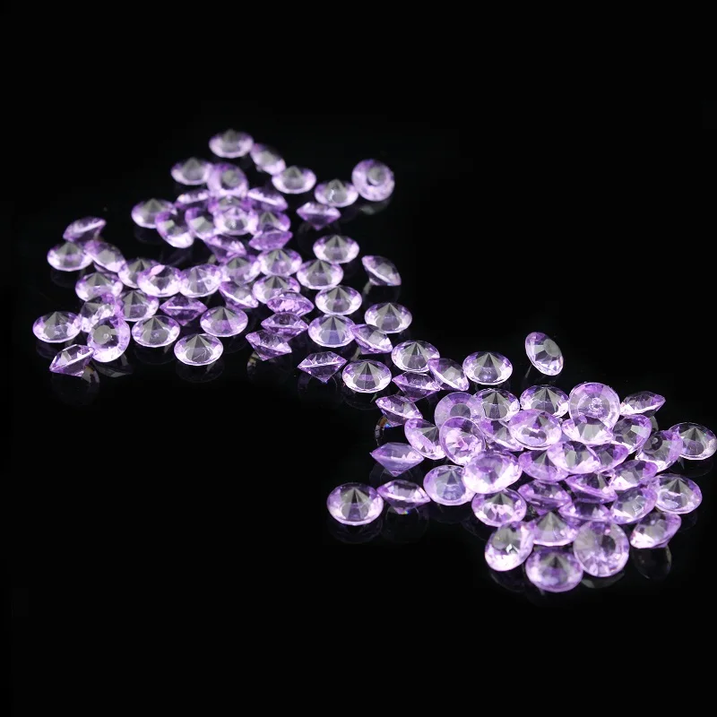 lavender 1000 шт 10 мм прозрачный акриловый Свадебный Стол Конфетти бриллианты разлетающиеся кристаллы украшения - Цвет: lavender