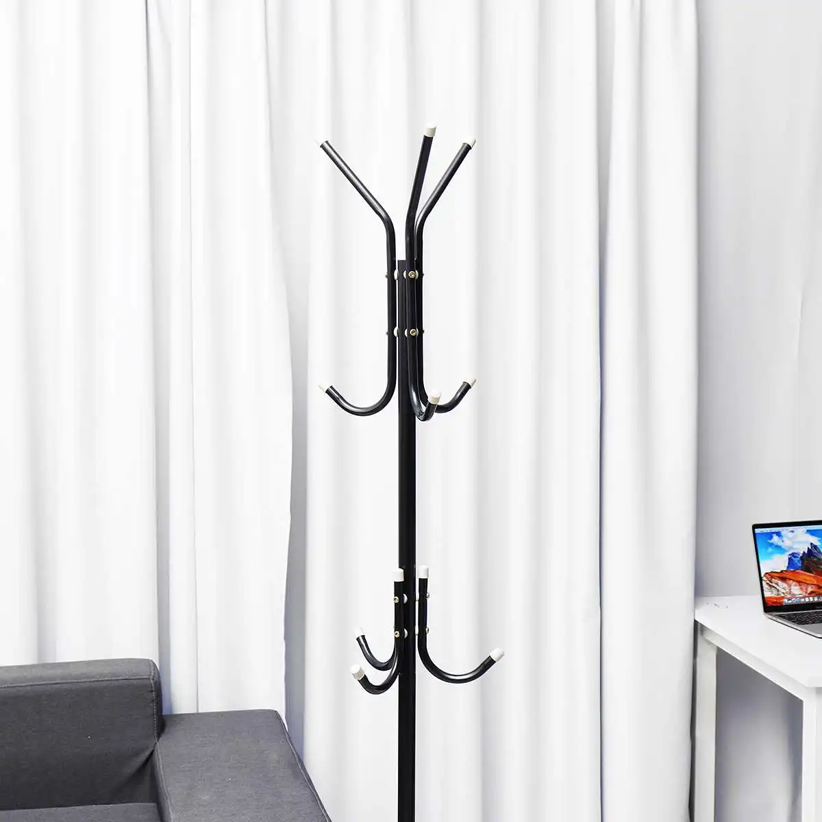 Металлическая стойка для пальто 6/9 крючков детей и взрослых вешалка одежды с