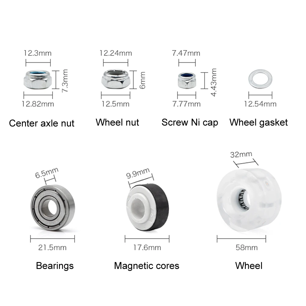 

Multifunction Sports Equipment Durable Nuts Metal Repair Anti Corrosion Roller Skate Accessories Set For Shoes Replacement Parts