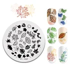 PICT YOU круглые пластины для штамповки ногтей шаблоны штампов цветочных узоров из нержавеющей стали 6 см * 6 см пластина с изображениями для нейл-арта Y007