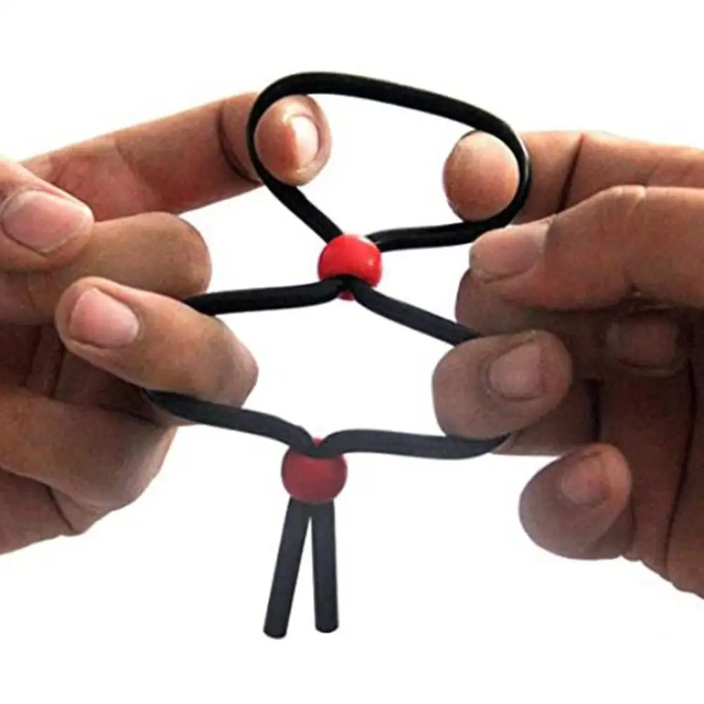 Для мужчин кольцо на пенис Задержка эякуляции регулируемое для члена веревка