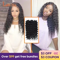 love me deep wave synthetic crochet hair 24 inch goddess braids natural braiding hair extensions ombre 613 blonde synthetic hair
