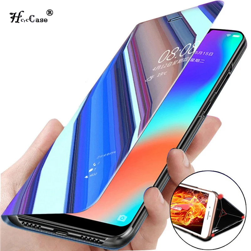 Зеркальный флип-чехол для Xiaomi Mi 9 SE 5X 6X A1 A2 Lite POCOPHONE F1 чехол Redmi Note 8 Pro 5 5A Prime 6 6A 7 7A S2