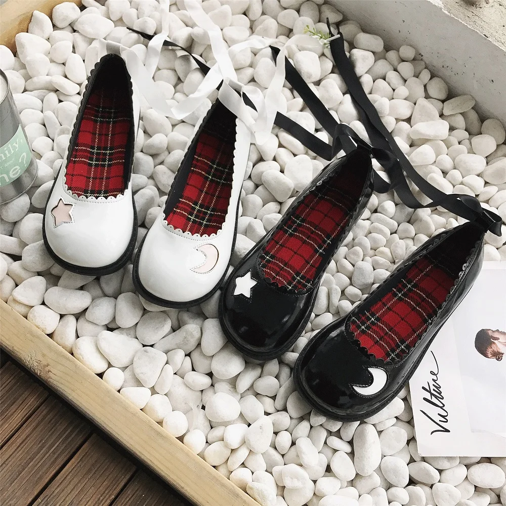 

New Fashion Female Lolita Girls Cos Student Flats Casual Uniform Shoes Sneaker