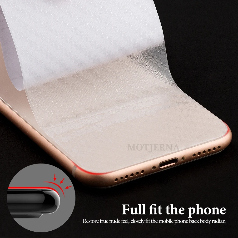 Защита для заднего экрана из углеродного волокна iPhone 7 Plus 8X6 6S 10 11 Pro XS MAX XR задняя
