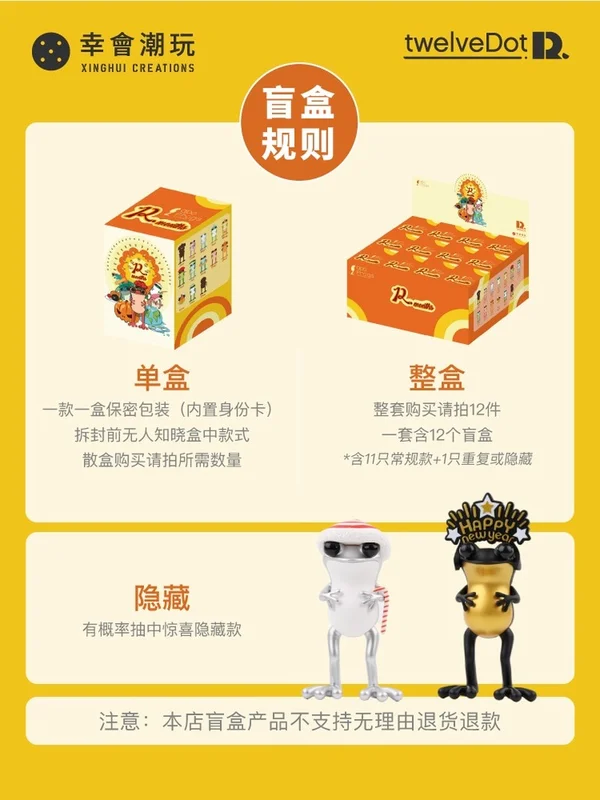 Xinghui creaciones acci&oacute;n arte figurativo juguetes estatuilla TwelveDot Apo ranas sorpresa caja ciego Caja de Regalos coleccionables Decoraci&oacute;n-3