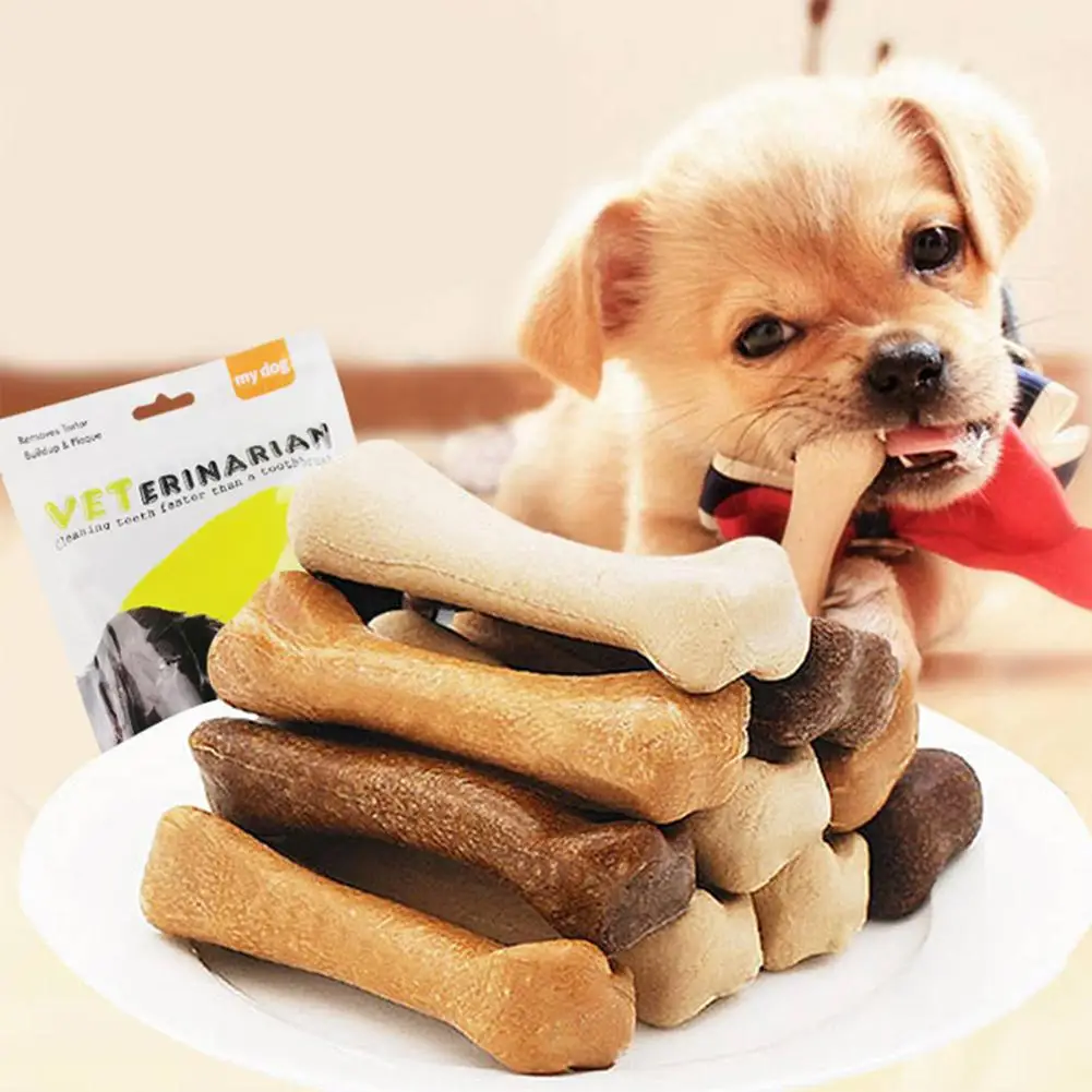 30Pcs/Lot Cowhide Bone Molar Dog Toys Teeth Clean Stick Food Treats Dogs Bones For Pet Puppy Supplies Accessories | Дом и сад