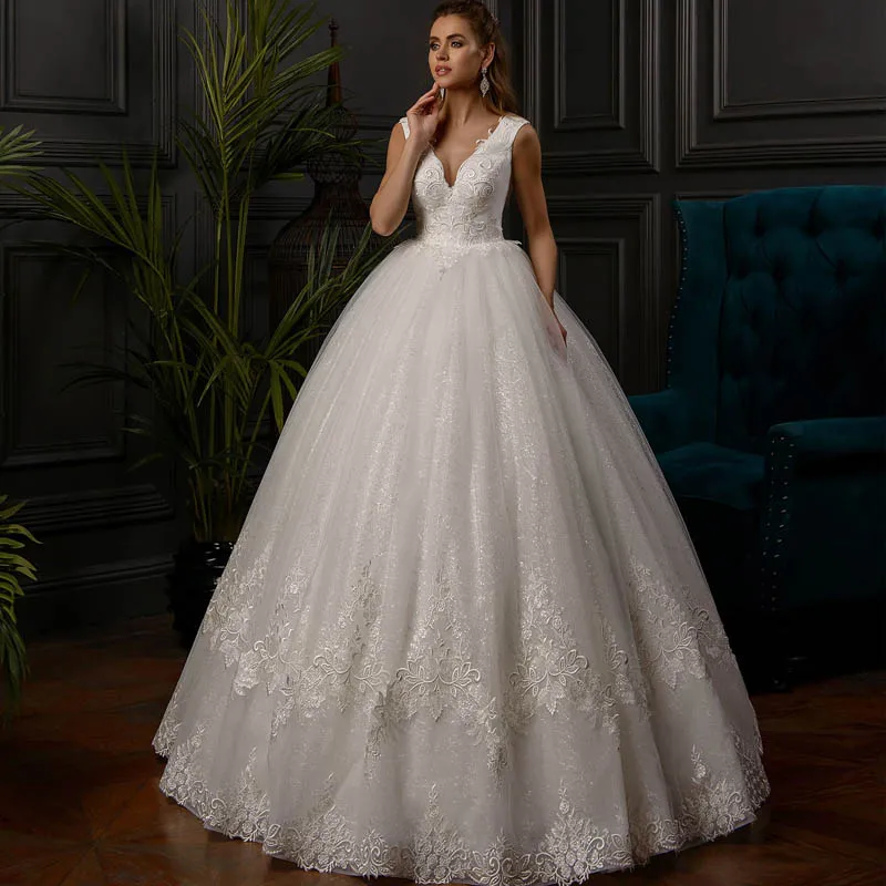 

Женское бальное платье с V-образным вырезом, без рукавов