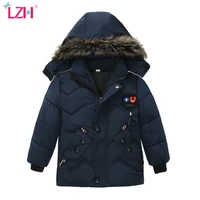 lzh kids winter jacket for boys coat infant baby boys thick warm hooded outerwear coat children cotton padded clothes 3 4 5 year