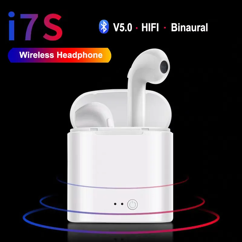 Mini TWS i7s Sports Wireless Bluetooth Headset Two Ears True Stereo Earphone with V5.0 | Электроника