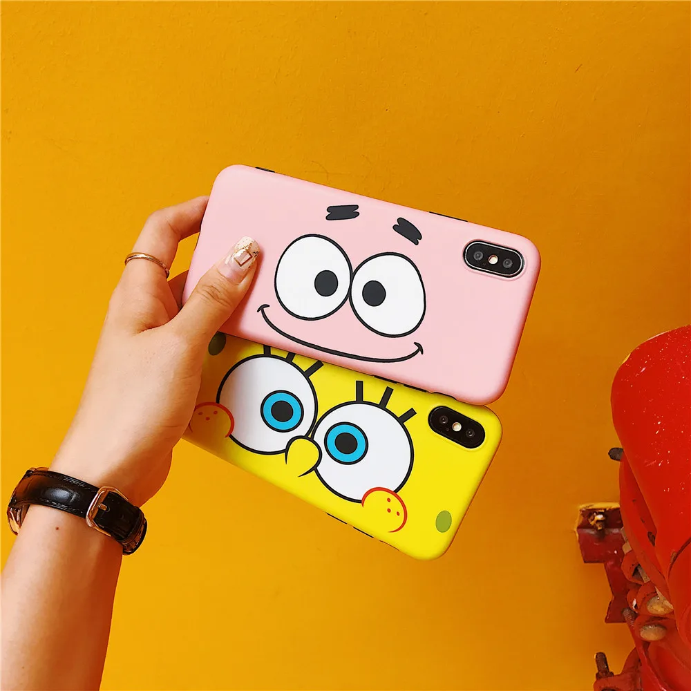 IMD чехол с губкой Бобом для iPhone 11 Pro Max X XS Max, милый мягкий чехол для iPhone XR 6 6S 7 8 Plus, чехол