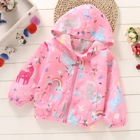 2020 new casual windbreaker for girls waterproof raincoat spring children outerwear hooded girls coats kids clothes 2 4 6 8 year