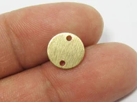 100pcs round brass connector brass coin charm textured earring charms earring finding 10x0 6mm jewelry accessories r710