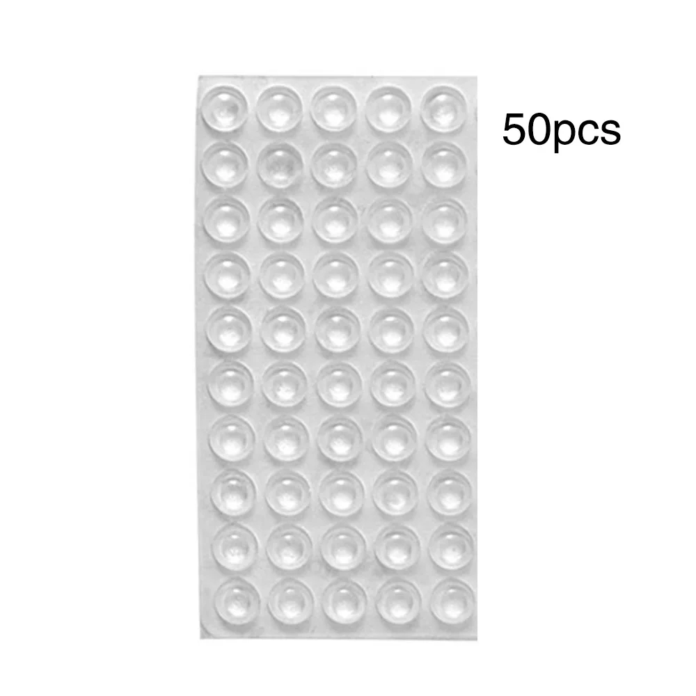 50 PCS 50/100 шт, Силиконовая накладка, самоклеющиеся ножки, амортизатор, силиконовые накладки для ног, прозрачный полукруг, для дверей, ящиков шкафа, коврик - Цвет: 50 PCS