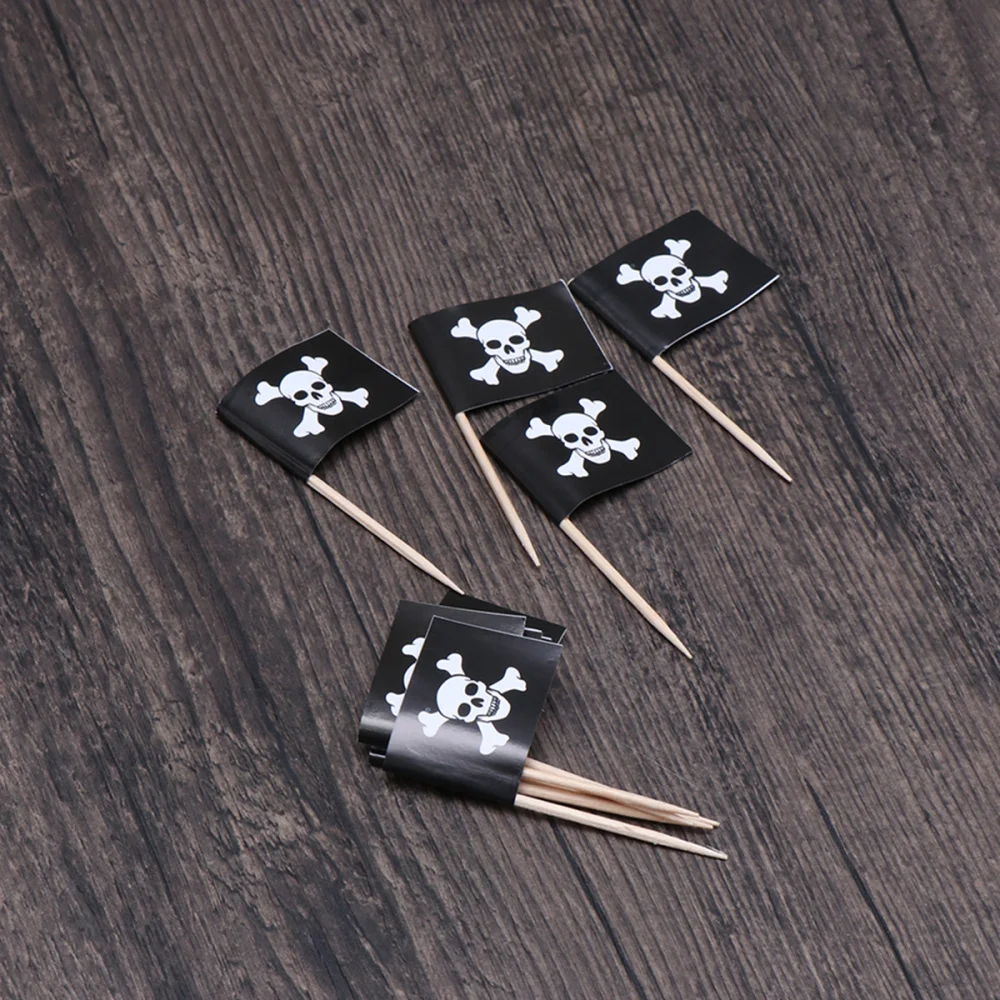 100 шт. палочки для фруктовых тортов флаг пирата зубочистка товары вечерние дома KTV