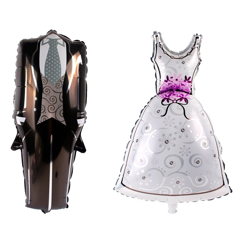 Groom Bride Dress Frigg свадебное украшение невесты быть воздушные шары Свадебные аксессуары команда наклейка для гостей невесты Свадебный деко жениха и невесты воздушные шары - Цвет: Groom Bride Dress
