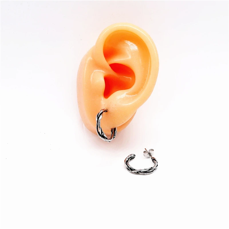 

New Fashion Winding Vines Stud Earrings For Women Simple Jewelry Bijoux Punk Style Stainless Steel Earcuff Brinco Drop Shipping