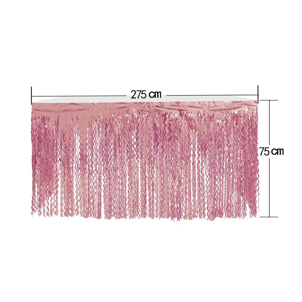 Спиральная юбка для стола с кисточками свадебного торжества дня рождения