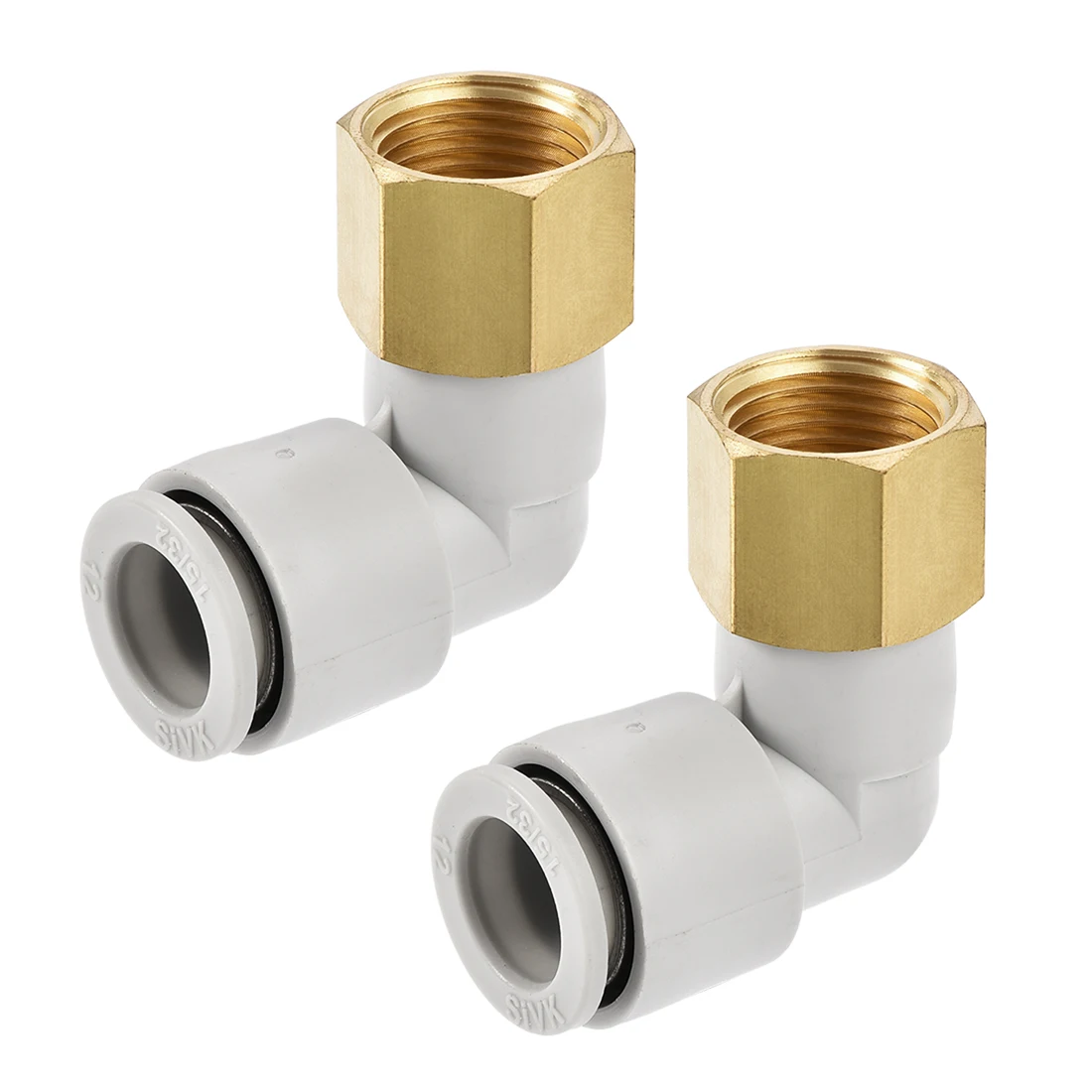 

uxcell 2Pcs Pneumatic Push to Connect Tube Fittings Elbow 12mm Tube OD x 3/8PT Female for Polyurethane or Nylon Tubing etc