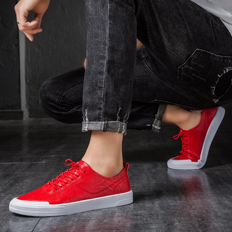 Кроссовки мужские кожаные летние дышащие белые | Обувь