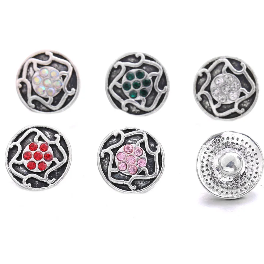 10 шт./лот Новое поступление 12 мм круглые мини-пуговицы со стразами ювелирные