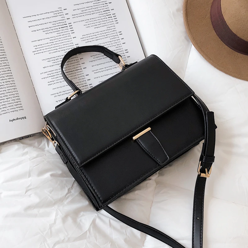 Smooth Black Burminsa корейский стиль женские сумки женский портфель уникальный крокодиловый принт женские сумки через плечо Красный Черный Хаки - Цвет: Smooth Black