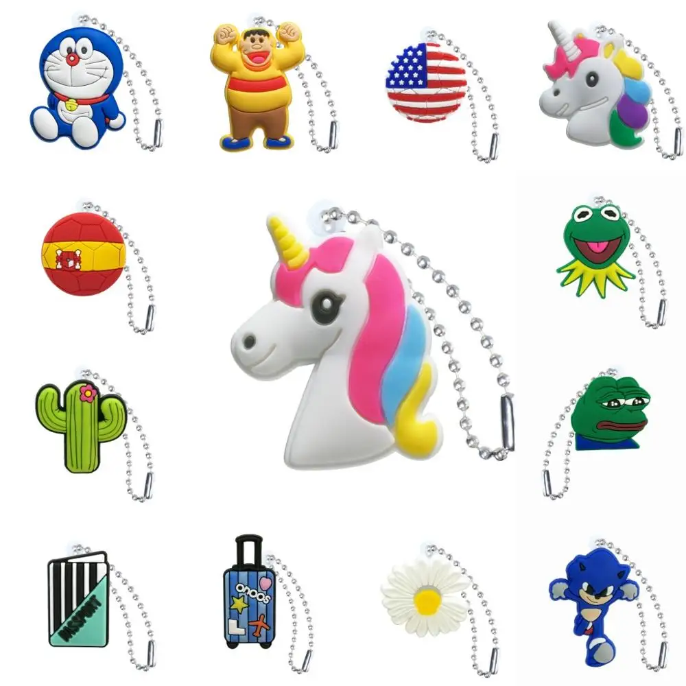 1 шт. брелок для ключей из ПВХ с мультяшным рисунком | Украшения и аксессуары
