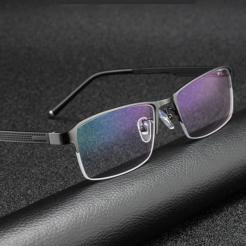 

High Quality Photochromic Myopia Glasses 2021 unisex Anti-blue light Myopia Eyewear Outdoor Half-Frame Diopter +1.0 To +4.0