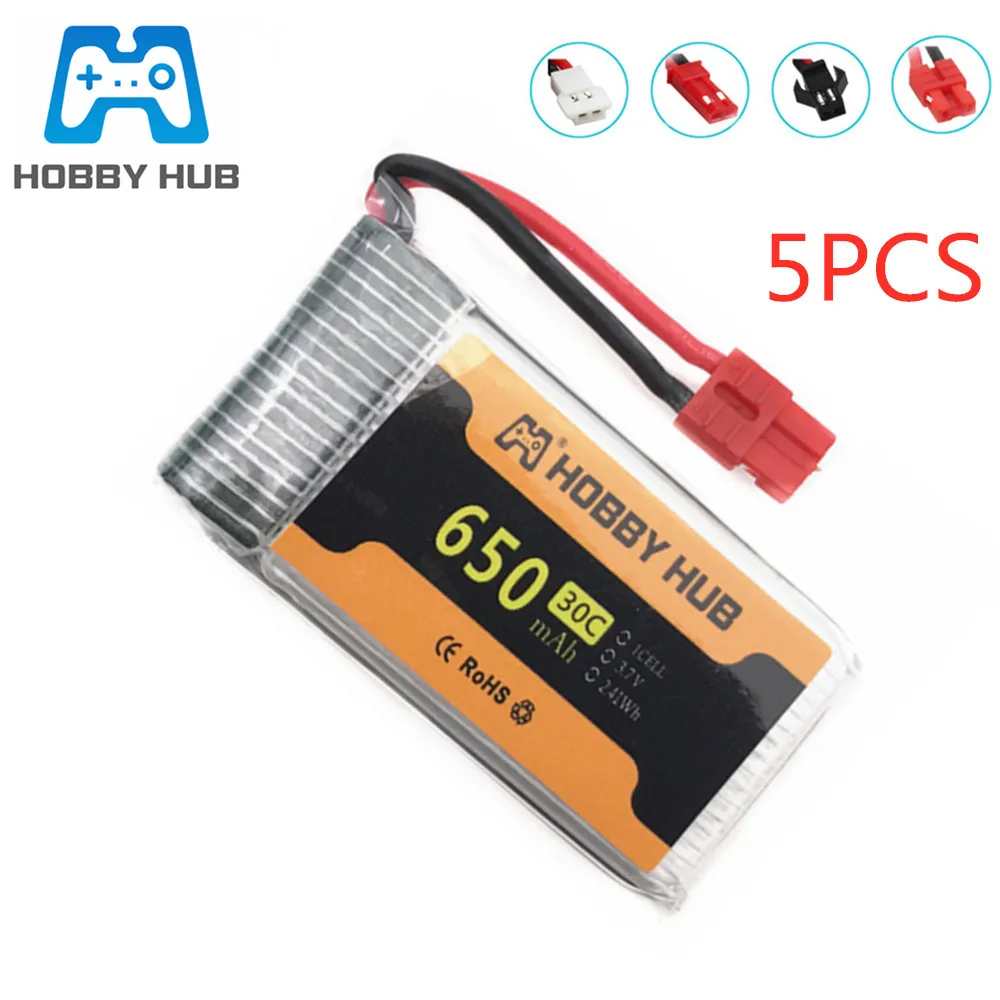 Lipo аккумулятор для квадрокоптера Syma X5HC X5HW Дрон запасные части 3 7 В 650 мАч 30c 852540 5