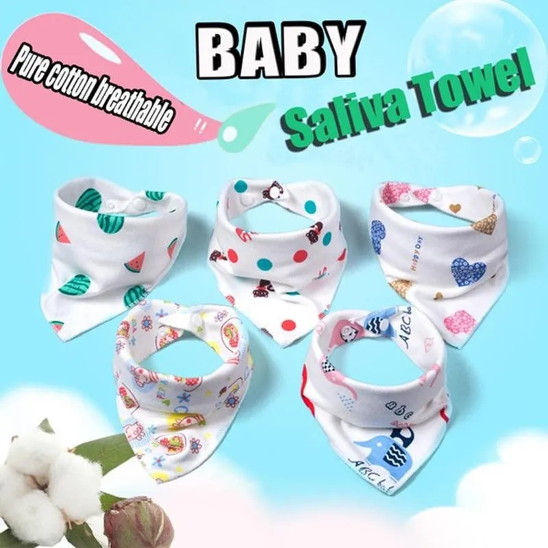 Civarua-Baberos de algod&oacute;n org&aacute;nico para beb&eacute;, Bandana absorbente, s&uacute;per suave, alimentaci&oacute;n, 1 unidad-0