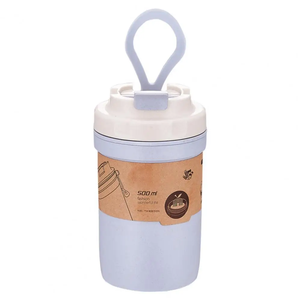 

500ml Creative Microwave Heating Breakfast Insulation Cup Sealed Household Plastic Drinking Water Pot